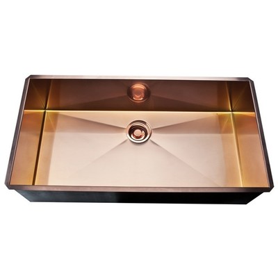 Single Bowl Sinks Rohl ITALIAN STAINLESS STAINLESS COPPER ROHL SS COP KITC SINKS RSS3618SC 824438241558 N/A Single Copper Metal Steel Titanium Br 