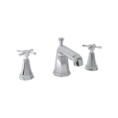 Bathroom Faucets Rohl PERRIN & ROWE BATH POLISHED CHROME ROHL LAV FCT & TRIM U.3142X-APC-2 685333314200 Lavatory Faucet Widespread Transitional Widespread Bathroom Widespread 