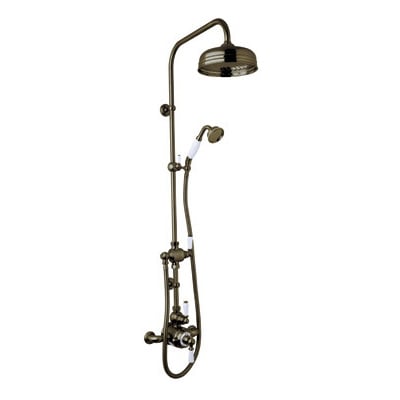 Shower Systems Rohl PERRIN & ROWE BATH ENGLISH BRONZE ROHL SHWR PKG FCT & TRIM U.KIT1NL-EB 824438281578 Thermostatic Shower Bronze BRONZE Oil-Rubbed Bronze 