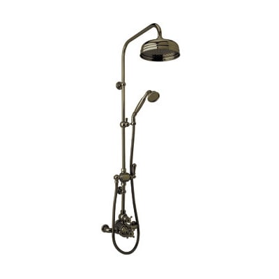 Shower Systems Rohl PERRIN & ROWE BATH ENGLISH BRONZE ROHL SHWR PKG FCT & TRIM U.KIT61NLS-EB 824438281776 Thermostatic Shower Bronze BRONZE Oil-Rubbed Bronze 