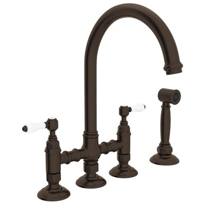 Kitchen Faucets Rohl ITALIAN KITCHEN TUSCAN BRASS Tuscan Brass ROHL KITC FCT & TRIM A1461LPWSTCB-2 824438227798 Kitchen Faucet Deck Mount Kitchen Brass TUSCAN BRASS Complete Vanity Sets 