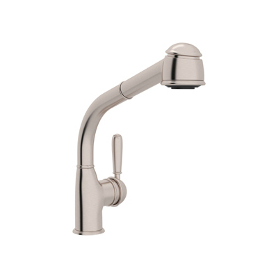 Kitchen Faucets Rohl PULL-OUT/PULL-DOWNS SATIN NICKEL Satin Nickel ROHL KITC FCT & TRIM R7903LMSTN 824438122215 Pull-Out Kitchen Pull Down Pull Out Steel NICKEL Complete Vanity Sets 