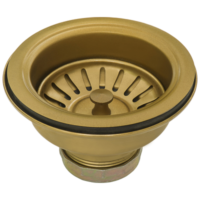 Sink Drains and Strainers Ruvati Accessories Stainless Steel Brass Tone Matte Gold RVA1022GG 610370723036 Accessories Brass Stainless Steel Stainless Steel 