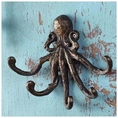 SPI Home Octopus Key Hook 7 inch Wall Decor Cast Iron 50915
