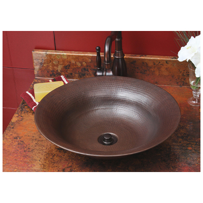 Bathroom Vanity Sinks Sierra Copper Tempered Antique BATH SINKS SC-FRV-13 Copper Sinks Copper Sinks with Faucets with Faucet Vessel Sinks Vessel Complete Vanity Sets 