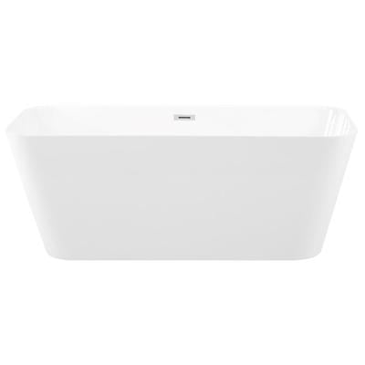 Free Standing Bath Tubs Streamline Bath Solid Surface Resin White Modern K-82-59FSWHSS-FM 786032120946 Bathroom Tub Whitesnow Resin 