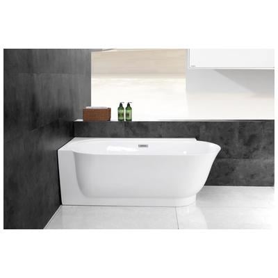Free Standing Bath Tubs Streamline Bath Acrylic Fiberglass White Modern M-2401-67LFSWH-FM 786032120199 Bathroom Tub Whitesnow Acrylic Fiberglass 