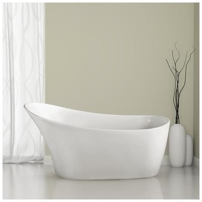 Free Standing Bath Tubs Streamline Bath Acrylic Fiberglass White Modern N-822-67FSWH-FM 041979473938 Bathroom Tub Whitesnow Acrylic Fiberglass 