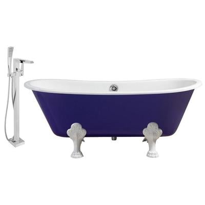 Streamline Bath Free Standing Bath Tubs, PurplePlumWhitesnow, 