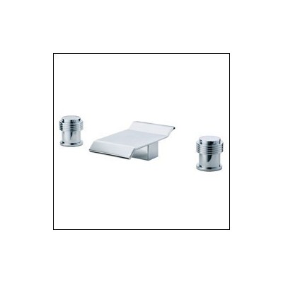 Bathroom Faucets Sumerain S1203CW basin faucet Widespread Waterfall Widespread Bathroom Widespread Complete Vanity Sets 