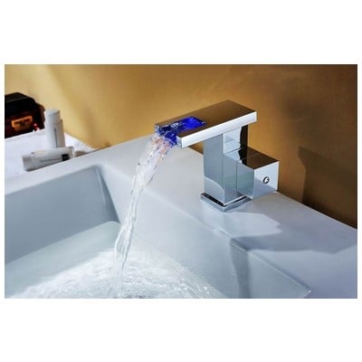 Bathroom Faucets Sumerain S1334CM Bathroom Sink Faucet Modern Single Handle Waterfall Bathroom Deck Mount Single Han Single Complete Vanity Sets 