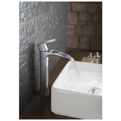 Bathroom Faucets Sumerain S1369CW basin faucet Single Hole Modern Single Handle Waterfall Bathroom Single Handle Single Single Complete Vanity Sets 