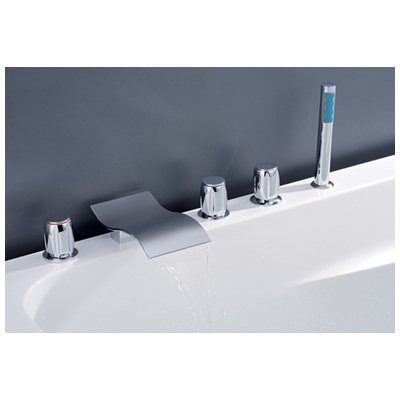 Deck Mount and Roman Tub Fauce Sumerain S2025CW Tub faucet Chrome Complete Vanity Sets 
