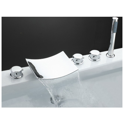 Deck Mount and Roman Tub Fauce Sumerain S2048CS Tub faucet Chrome Complete Vanity Sets 