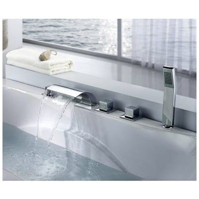 Deck Mount and Roman Tub Fauce Sumerain S2053CW Tub faucet Chrome Complete Vanity Sets 