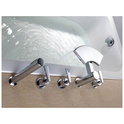 Deck Mount and Roman Tub Fauce Sumerain S2057CW Tub faucet Complete Vanity Sets 