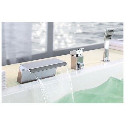 Deck Mount and Roman Tub Fauce Sumerain S2095CW Tub faucet Chrome Complete Vanity Sets 