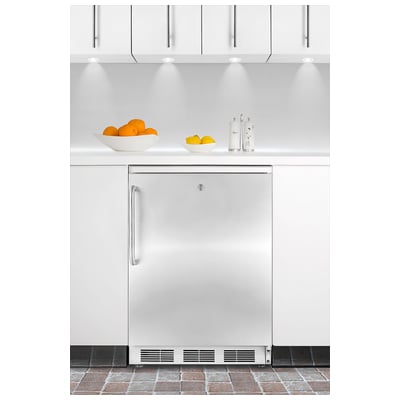Summit Pharmacy Refrigerators and Freezers, Built-In,Freestanding, With Lock, Complete Vanity Sets, built-in or freestanding refrigerator, REFRIGERATOR, 761101004433, FF7LBISSTB