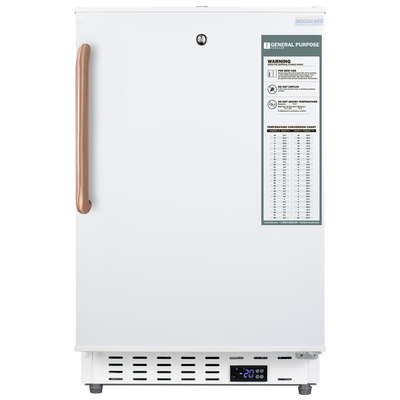 Summit Pharmacy Refrigerators and Freezers, Built-In,Freestanding,Undercounter, With Alarm,With Digital Thermostat,With Lock, White, Freezer, 761101077741, ADA305AFTBC