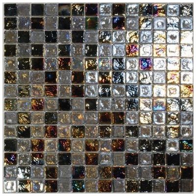 Mosaic Tile and Decorative Til Tesoro MIXED REFLECTIONS KEEKELU11BL3 Mosaic Complete Vanity Sets 