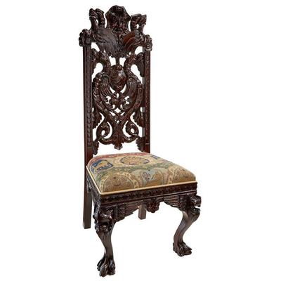 Chairs Toscano Medieval and Gothic Furniture AF1304 846092010615 Furniture > Chairs > Side Chai Gold Accent Chairs Accent Complete Vanity Sets 