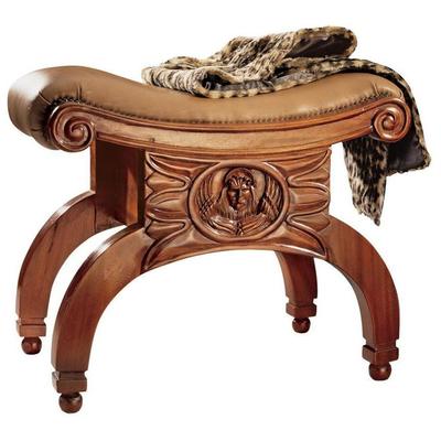 Ottomans and Benches Toscano AF1359 846092018406 Furniture > Chairs > Footstool Footstool Complete Vanity Sets 