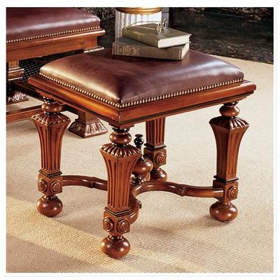 Ottomans and Benches Toscano Medieval and Gothic Furniture AF1366 846092017102 Furniture > Chairs > Throne Ch Footstool Complete Vanity Sets 