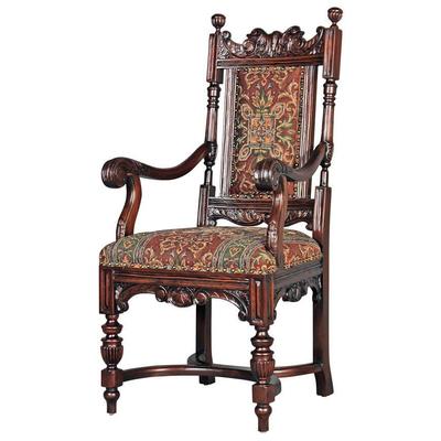 Dining Room Chairs Toscano Medieval and Gothic Furniture AF51313 846092099344 Furniture > Chairs > Dining Ch Side Chair Armchair Arm Mahogany 