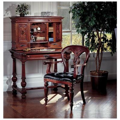 Toscano Desks, Mahogany,Solid Mahogany, Complete Vanity Sets, Furniture > Desks, 846092036394, AF7289,Small Desk (less than 40 in.)