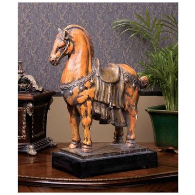 Decorative Figurines and Statu Toscano AH241384 846092018307 Basil Street > Sculpture Galle Blackebony Horse Complete Vanity Sets 