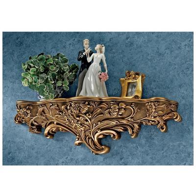 Toscano Wall Art, gold, , Floral,flower,flowers,bloom,blooming,orchid,rose,tulip,succulent,leaf,leaves, Decorative Shelves,Shelf,ShelvesWall Sculptures,Wall Sculpture,wall niche,figurine, Complete Vanity Sets, Ba