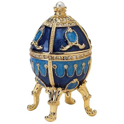 Vases-Urns-Trays-Finials Toscano FH0858 846092020614 Holiday & Gifts > Gift for the Blue navy teal turquiose indig Urns Vases 0-20 Complete Vanity Sets 