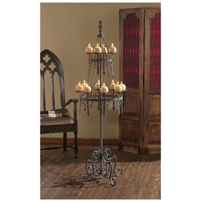 Toscano Candleholders, Gray,Grey, Metal,STEEL,IRON,Aluminum, Iron,Chrome,Steel,Bronze,Nickel,Brass,Aluminum,Copper,Zinc, Complete Vanity Sets, Holiday & Gifts > Gift for the Collector, 840798104852, FU67244
