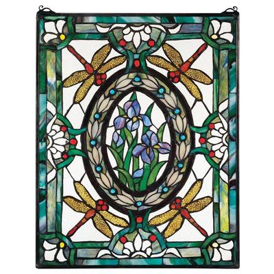 Toscano Wall Art, Floral,flower,flowers,bloom,blooming,orchid,rose,tulip,succulent,leaf,leaves, Stained Glass,Window,art glass, Complete Vanity Sets, Home Décor > Unique Wall Decor > Stained Glass, 846092004645, HD585
