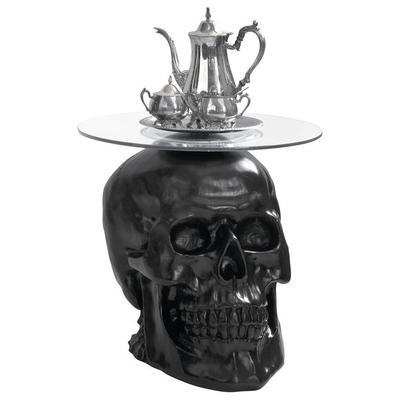 Toscano Accent Tables, Blackebony, Glass Tables,glassAccent Tables,accent, Themes > Skeletons & Skull Decor, 840798122498, JQ103772