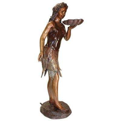 Toscano Decorative Figurines and Statues, green, , emerald, teal, , Statue, Mermaid, Complete Vanity Sets, Themes > Fairies > Fairy Indoor Statues, 840798103909, KW58490,40+inches