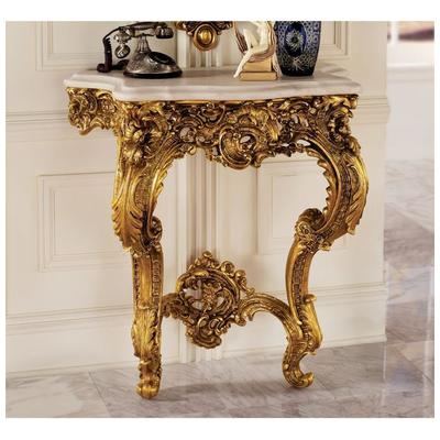 Accent Tables Toscano KY619 846092011575 Furniture > Furniture Blowout Gold Accent Tables accentConsole Complete Vanity Sets 