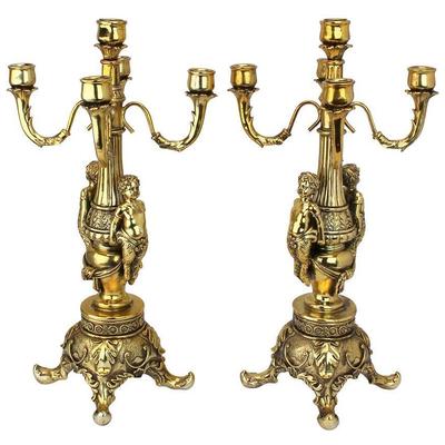 Toscano Candleholders, Gold, Resin, Antique,AntiquedGold, Complete Vanity Sets, Basil Street > Home Accents Gallery, 846092011339, KY7156