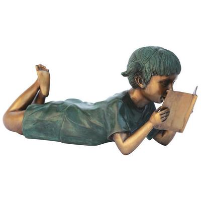Toscano Decorative Figurines and Statues, green  emerald teal, Statue, Complete Vanity Sets, Garden Décor > Bronze Statues for the Garden > Bronze Children Statues, 840798105194, MP95727,5-15inches