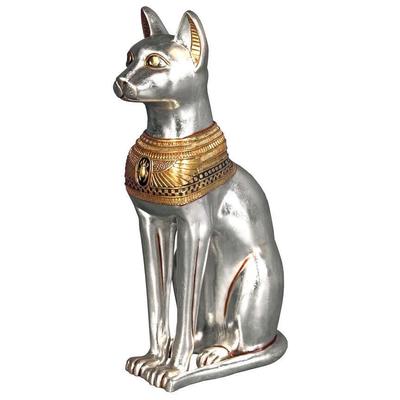 Decorative Figurines and Statu Toscano NE23294 846092012794 Home Décor > Indoor Statues GoldSilver Statue Cat Complete Vanity Sets 