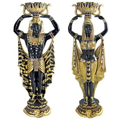 Toscano Decorative Figurines and Statues, black, ebony, gold, 