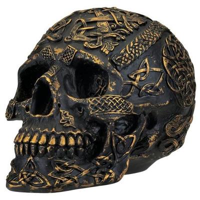 Toscano Themed Holiday Decor, black ebony gold, Complete Vanity Sets, Themes > Skeletons & Skull Decor, 846092021321, PD0374,Less than 20 inch.,Less than 10 inch.