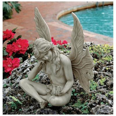 Toscano Garden Statues and Decor, GrayGrey, RESIN, , Complete Vanity Sets, Garden Décor > Fantasy Figures & Statues > Fairy Garden Statues, 846092002498, PD1539,0-30