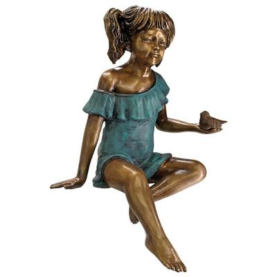 Decorative Figurines and Statu Toscano Statues of Children PN5639 840798103664 Garden Décor > Bronze Statues Greenemeraldteal Statue Bird Complete Vanity Sets 
