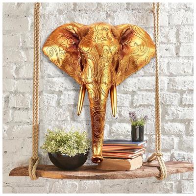 Toscano Decorative Figurines and Statues, gold, Sculptures,Statue, Elephant, Themes > Asian > Asian Wall Decor, 840798122818, QS293642,15-25inches