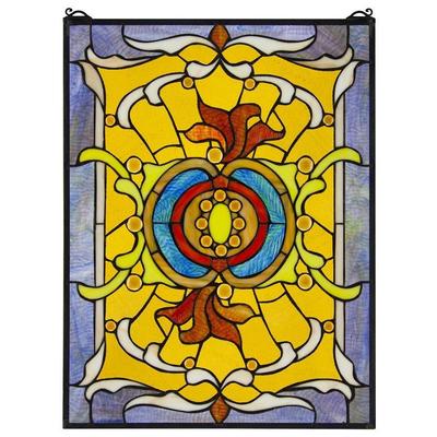 Toscano Wall Art, BluenavytealturquioseindigoaquaSeafoamGreenemeraldteal, Antique, Stained Glass,Window,art glass, Home Décor > Unique Wall Decor > Stained Glass, 840798118477, TF28020