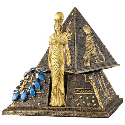 Decorative Figurines and Statu Toscano WU74577 846092074327 Egyptian > SALE Egyptian BlackebonyGold Complete Vanity Sets 