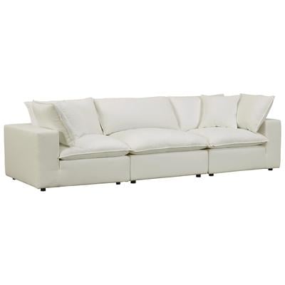 Sofas and Loveseat Tov Furniture Cali Polyester Natural Upholstery REN-L0094 793580618818 Sofas Loveseat Love seatSectional So Polyester Contemporary Contemporary/Mode 