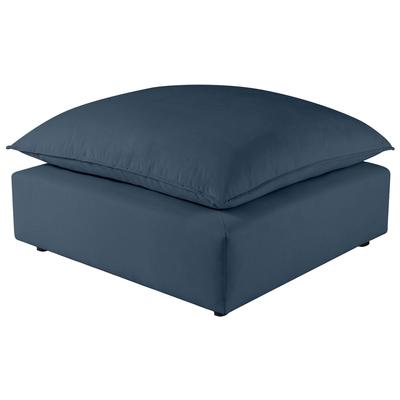 Ottomans and Benches Tov Furniture Cali Polyester Navy Upholstery REN-L0097 793580618900 Benches & Ottomans Blue navy teal turquiose indig 