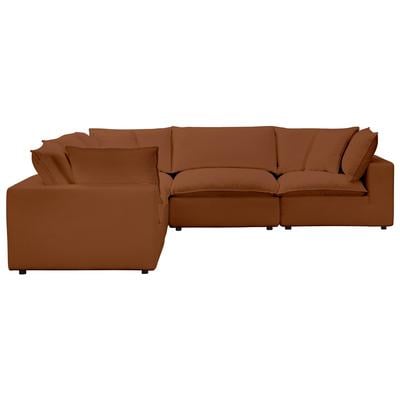 Tov Furniture Sofas and Loveseat, Loveseat,Love seatSectional,Sofa, Polyester, Contemporary,Contemporary/ModernModern,Nuevo,Whiteline,Contemporary/Modern,tov,bellini,rossetto, Rust, Polyester, Upholstery, Sectionals, 793580621801, REN-L0098-SEC1